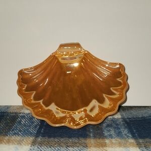 Vintage Fire King Peach Trinket Shell Dish